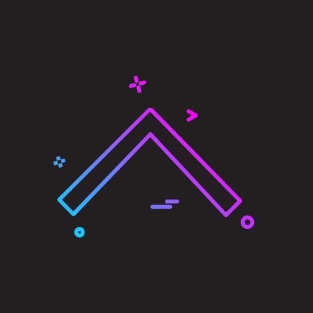 Up arrow icon design vectorのイラスト素材