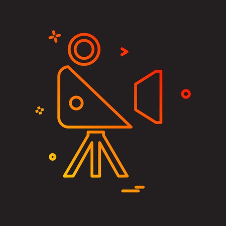 Movie camera icon design vectorのイラスト素材