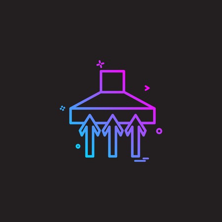 Up arrow icon design vectorのイラスト素材