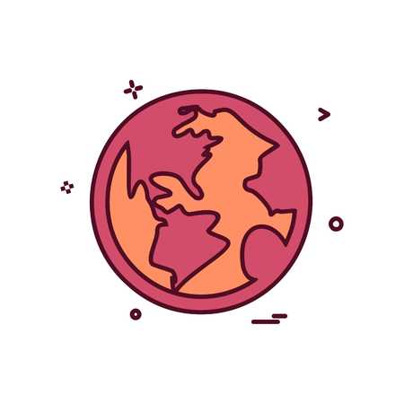 Globe icon design vectorのイラスト素材