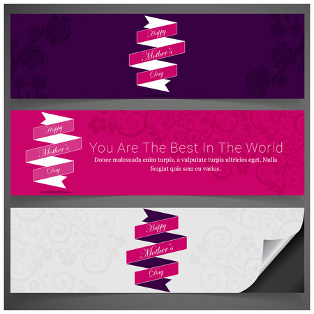 Happy Mothe's day design with creative typography vectorのイラスト素材