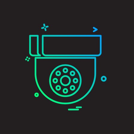 CCTV camera icon design vectorのイラスト素材