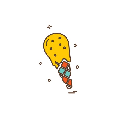 Icecream icon design vectorのイラスト素材