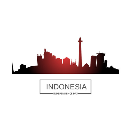 Indonesia independence day design vectorのイラスト素材