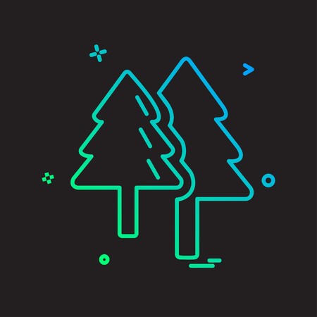 Christmas tree icon design vectorのイラスト素材