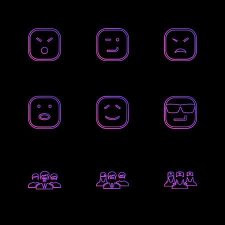 emoji , emoticon , smiley , happy , sad, cry , laugh , raomntic, love , angry , confused , handsome , nervous , kind , smile , icon, vector, design,  flat,  collection, style, creative,  iconsのイラスト素材