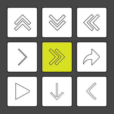 arrows , directions , pointer , arrow , user interface , pointer , up , down , left , right , play ,pause , forword , rewind , icon, vector, design,  flat,  collection, style, creative,  iconsのイラスト素材