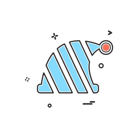 Chritstmas Hat icon design vectorのイラスト素材