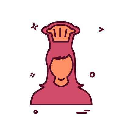 Cook icon design vectorのイラスト素材