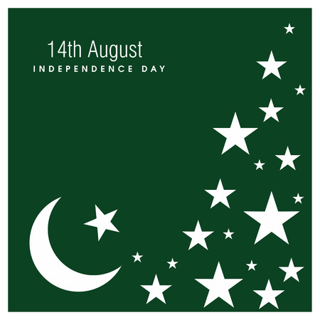 Pakistan independence day design vectorのイラスト素材