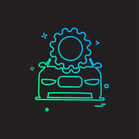 Car Workshop icon design vectorのイラスト素材