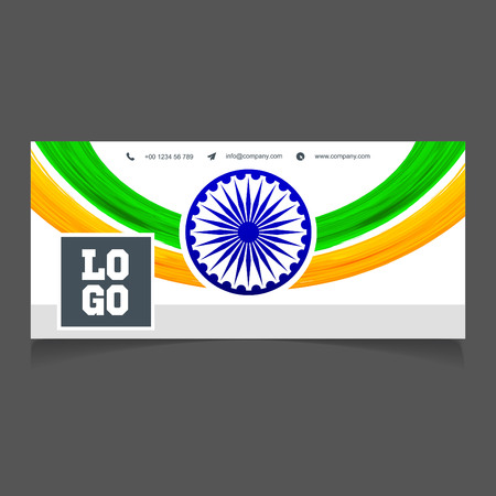 Indian Independence day design vectorのイラスト素材