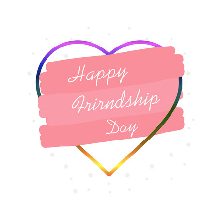 Happy Freindship day design with typography vectorのイラスト素材