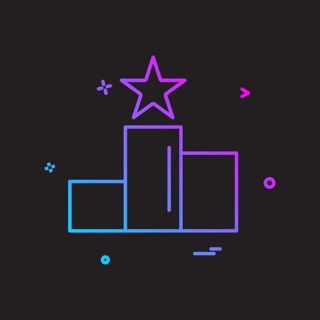 postion star icon vector designのイラスト素材