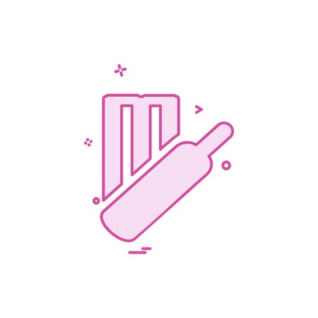 Cricket icon design vectorのイラスト素材