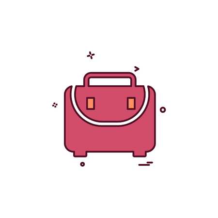 briefcase business case portfolio suitcase icon vector designのイラスト素材