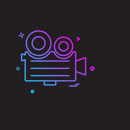 Media and Camera icon design vectorのイラスト素材