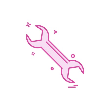 wrench icon vector designのイラスト素材