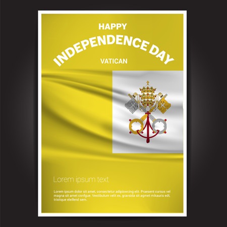 Happy Indpendence day design card vector with flagsのイラスト素材