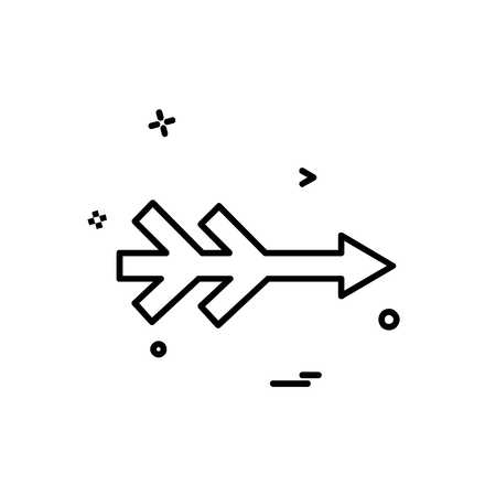 Right arrow icon design vectorのイラスト素材