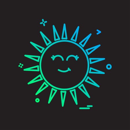 Sun icon design vectorのイラスト素材