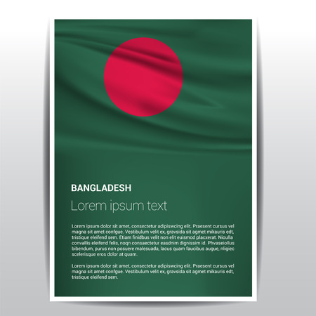 Bangladesh flag design vectorのイラスト素材