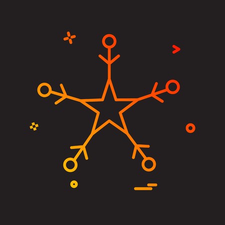 Snow flakes icon design vectorのイラスト素材