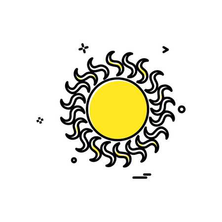 Sun icon design vectorのイラスト素材