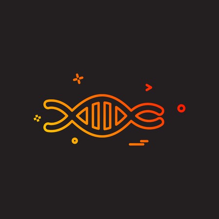 DNA icon design vectorのイラスト素材