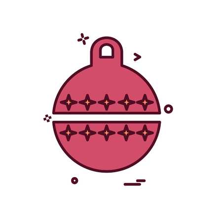 Christmas ball icon design vectorのイラスト素材