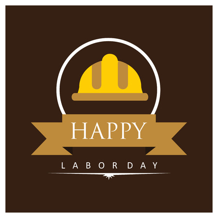 Happy Labour day card with typography vectorのイラスト素材