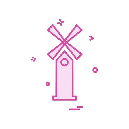 Air Turbine icon design vectorのイラスト素材