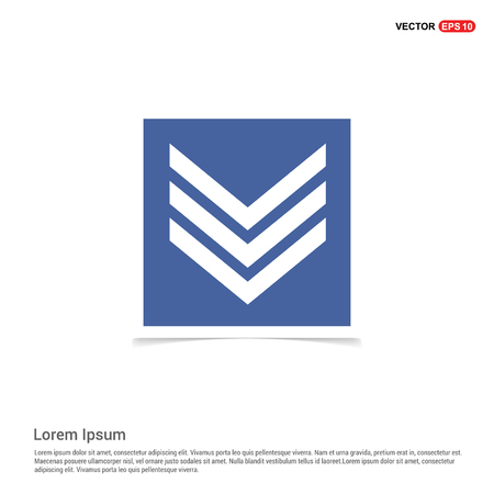 Down Arrow Icon - Blue photo Frameのイラスト素材