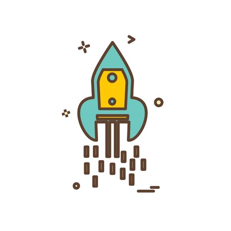 Rocket icon design vectorのイラスト素材