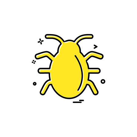 Bug icon design vectorのイラスト素材
