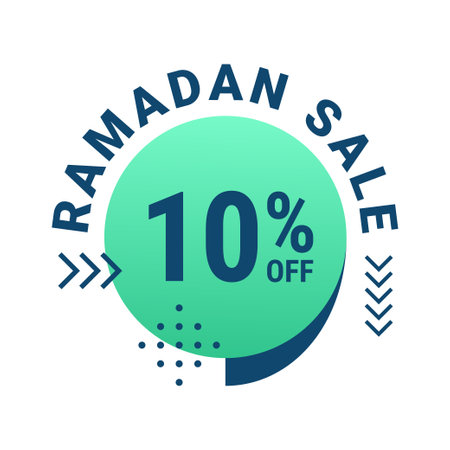 Ramadan Super Sale Get Up to 10% Off on Dotted Background Bannerのイラスト素材