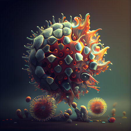 Coronavirus 2019-nCoV. 3d illustrationの素材