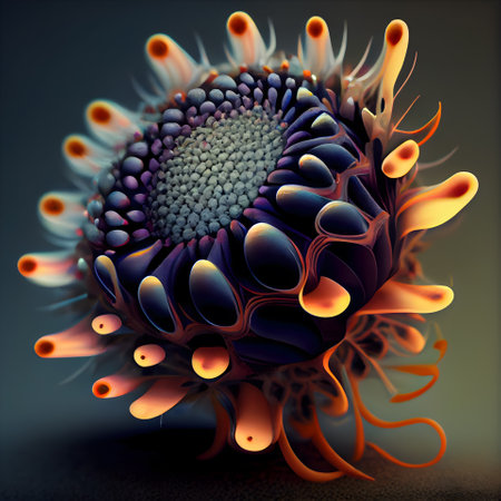 Abstract fractal illustration for creative design looks like a flower or butterflyの素材