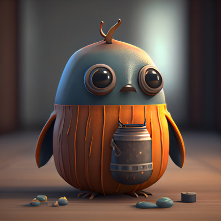 3d rendering of orange dice with holes in the form of a cubeの素材