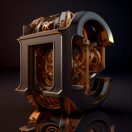 3d illustration of 100th Years Anniversary celebration golden letter over black backgroundの素材
