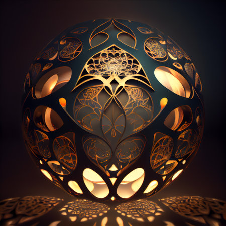 3D illustration of abstract fractal composition for creative art;design and entertainmentの素材