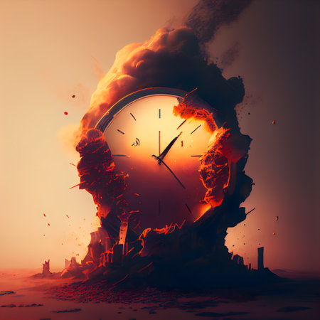 Conceptual image of time is running out. Time is running out conceptの素材