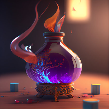 Illustration of a cup of coffee with flowers on a dark backgroundの素材