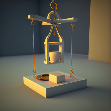 3d illustration of a hanging teapot with a cup.の素材