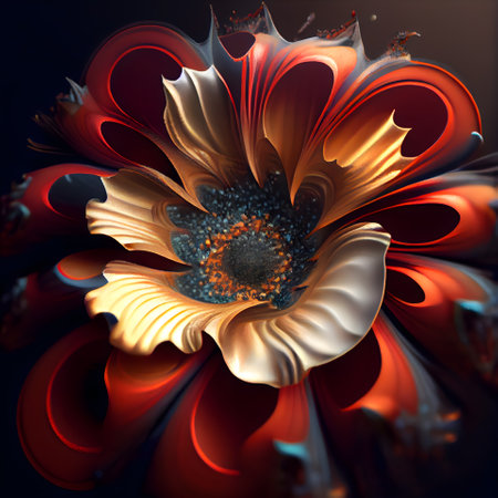 3D surreal illustration. Sacred geometry. Mysterious psychedelic relaxation pattern. Fractal abstract texture. Digital artwork graphic astrology magicの素材