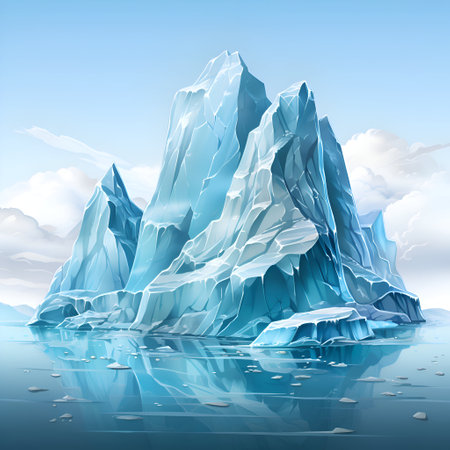 Illustration of Iceberg in the ocean. EPS10 vector file includedの素材