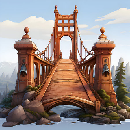 Illustration of the famous Golden Gate Bridge in San Francisco. Californiaの素材