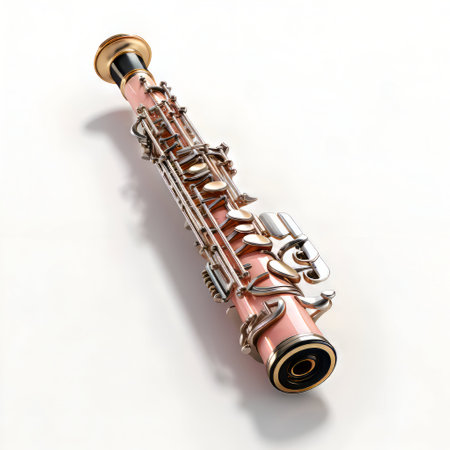 Clarinet isolated on white background. 3d render illustration.の素材