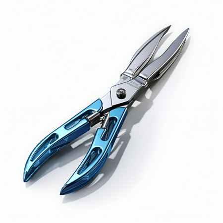Scissors on a white background. 3d render. Isolatedの素材