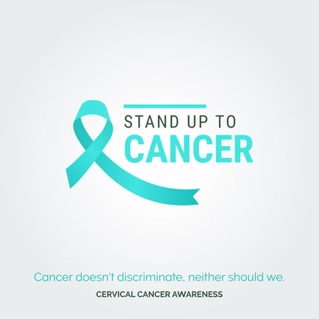 Illuminate the Path to Cervical Cancer Awareness in Vector Background Postersのイラスト素材